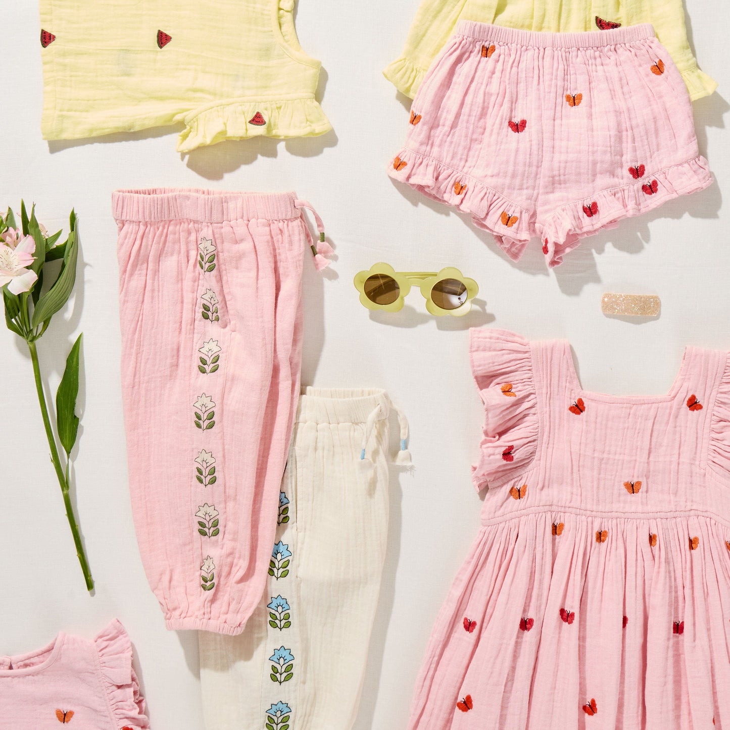 Girls Kiran Pant - Antique White