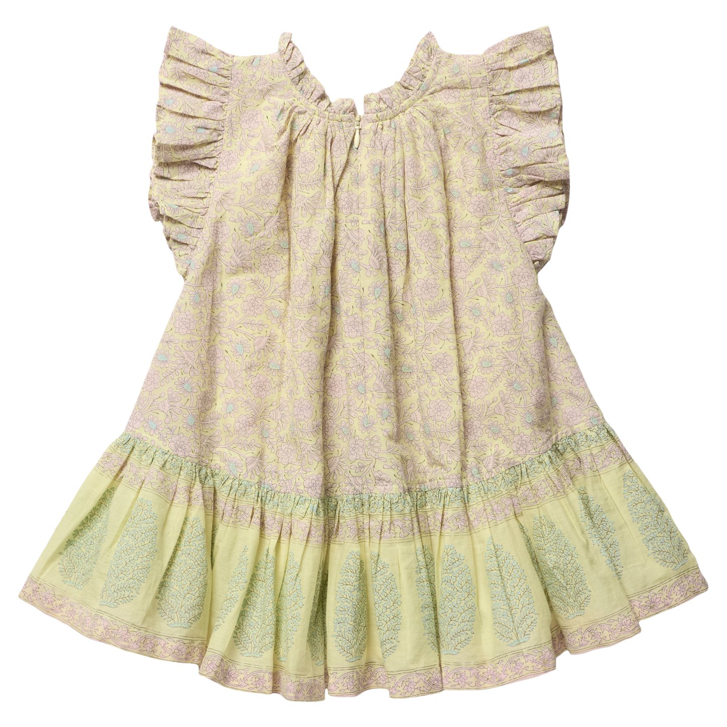 Girls Harper Dress - Citrus Garden Boarder