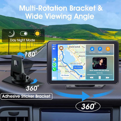 Wireless Car Screen with Touch Display for Android & iPhone