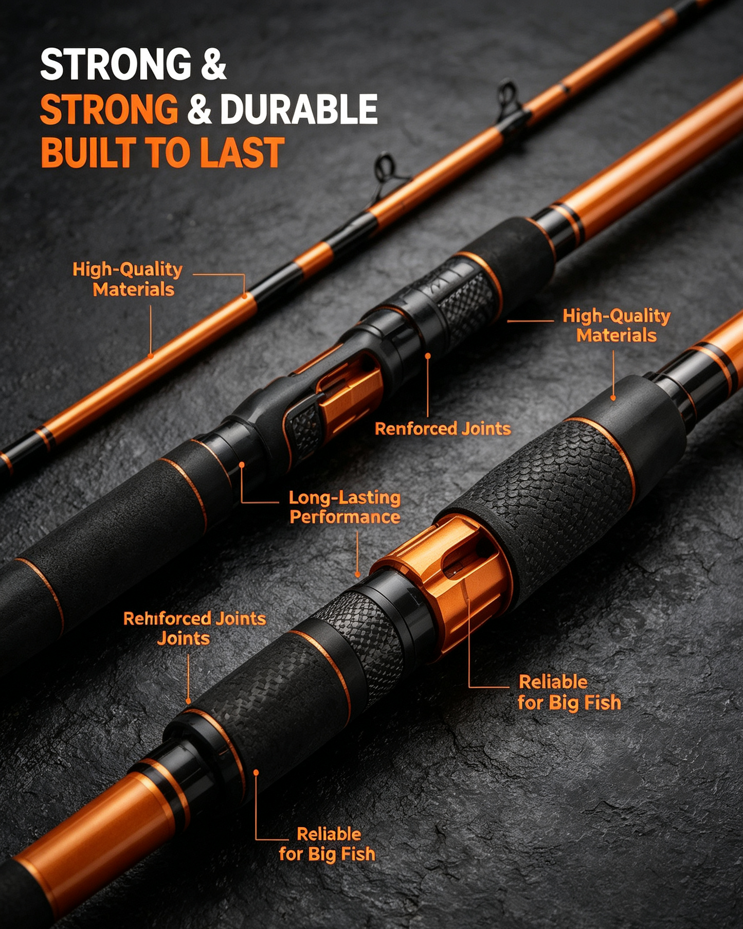 Carbon Fiber Casting Rod & Reel Combo | Lightweight Fishing Setup