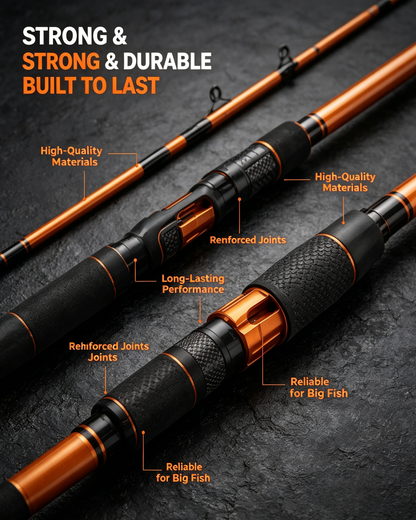 Carbon Fiber Casting Rod & Reel Combo | Lightweight Fishing Setup