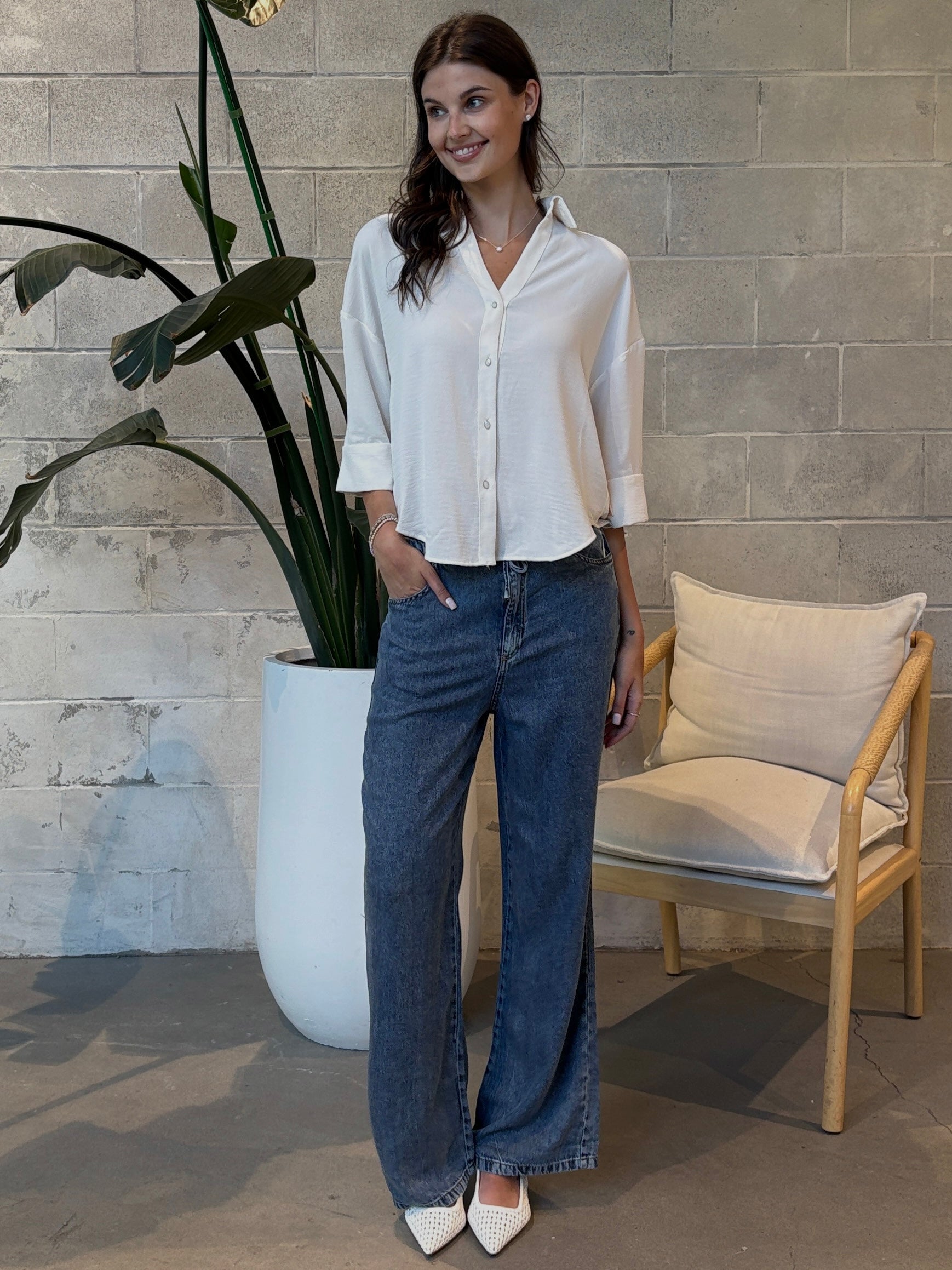DEX Drawstring Waist Denim Pant