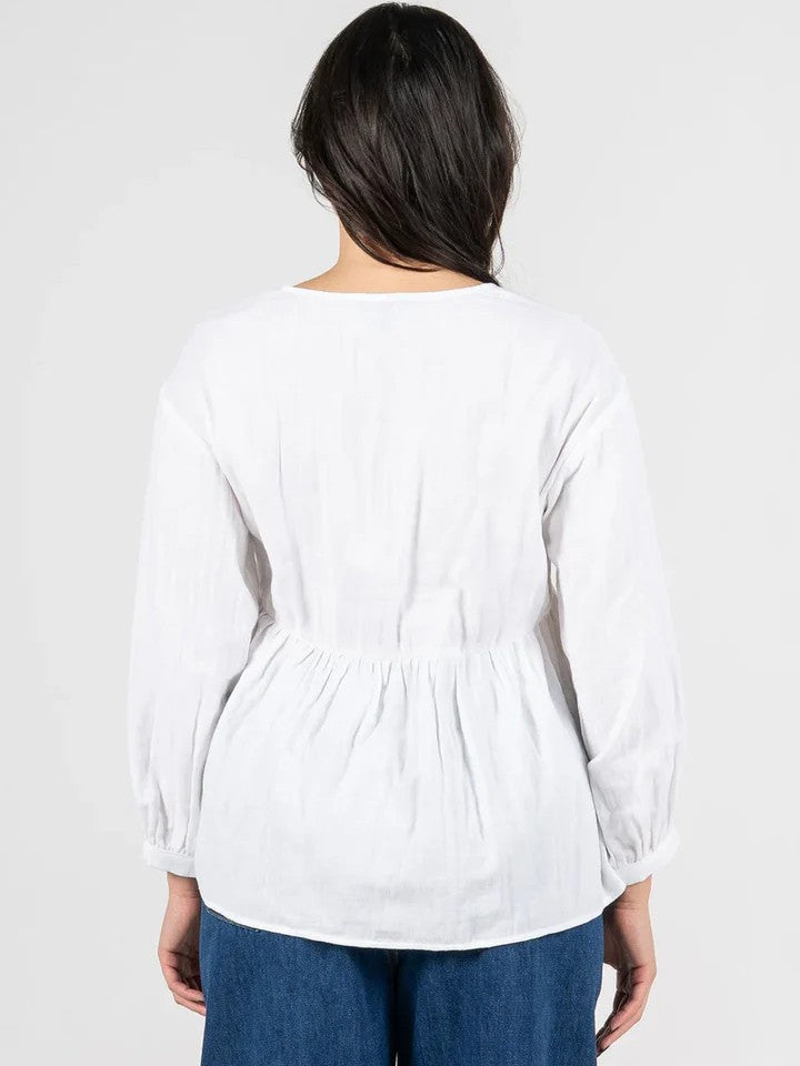C'EST MOI Long Sleeve Boho Blouse