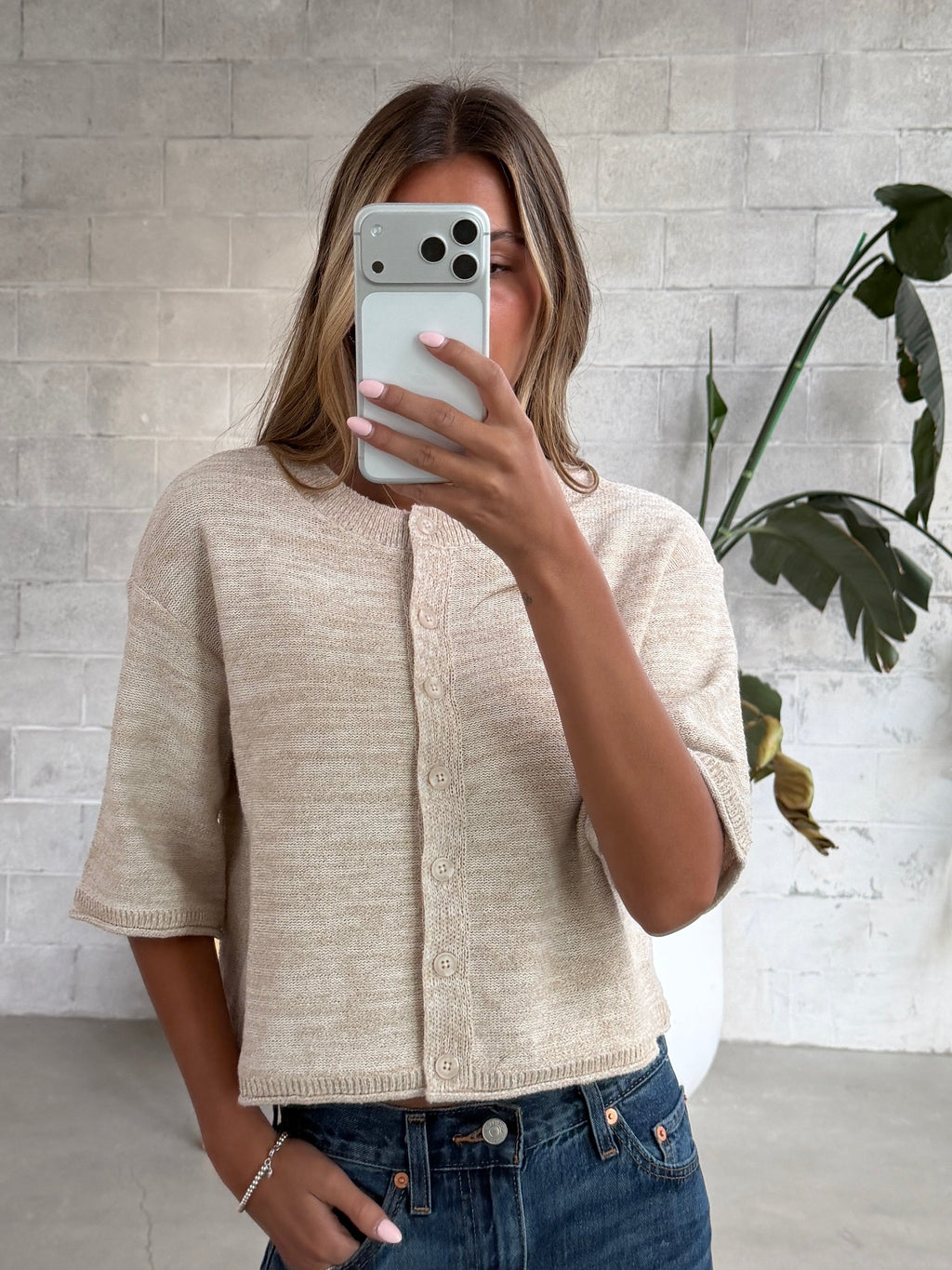GENTLE FAWN Genevieve Button Front Knit Top