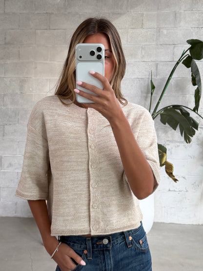 GENTLE FAWN Genevieve Button Front Knit Top