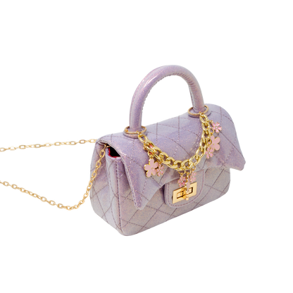 Sparkle Top Handle Handbag - Purple