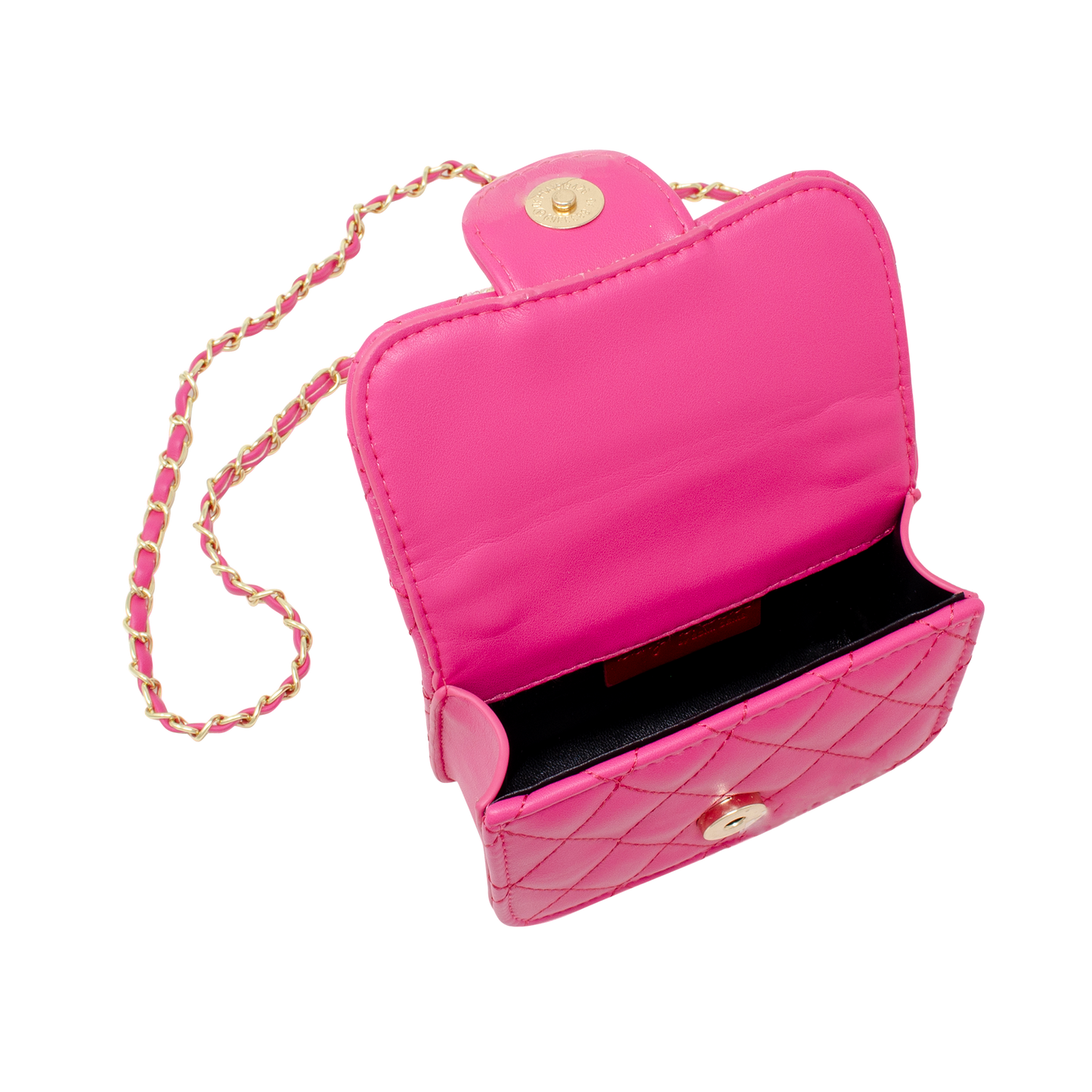 Tiny Quilted Ballet Charm Handbag - Hot Pink