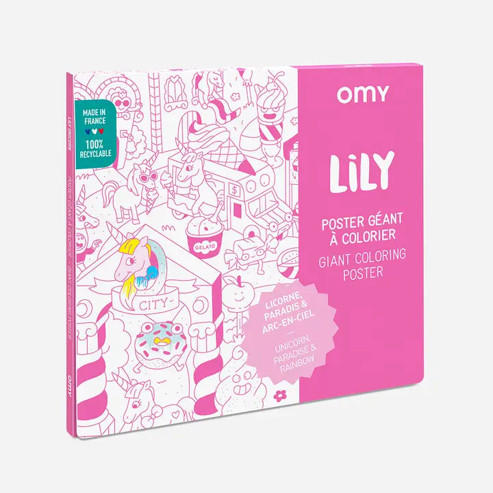 Lily Unicorn Giant Folded Poster