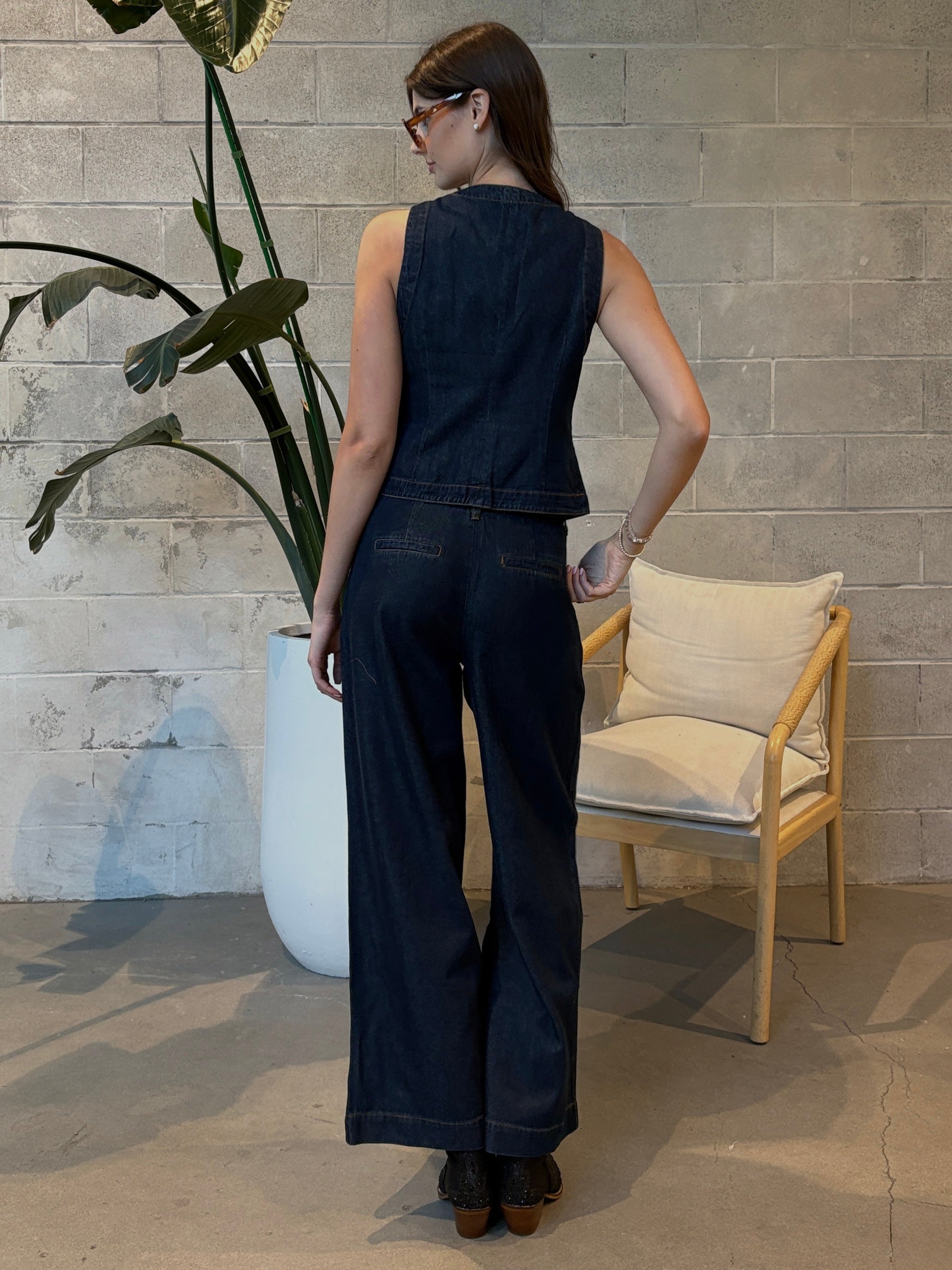 BLACK TAPE Pleated Denim Pant
