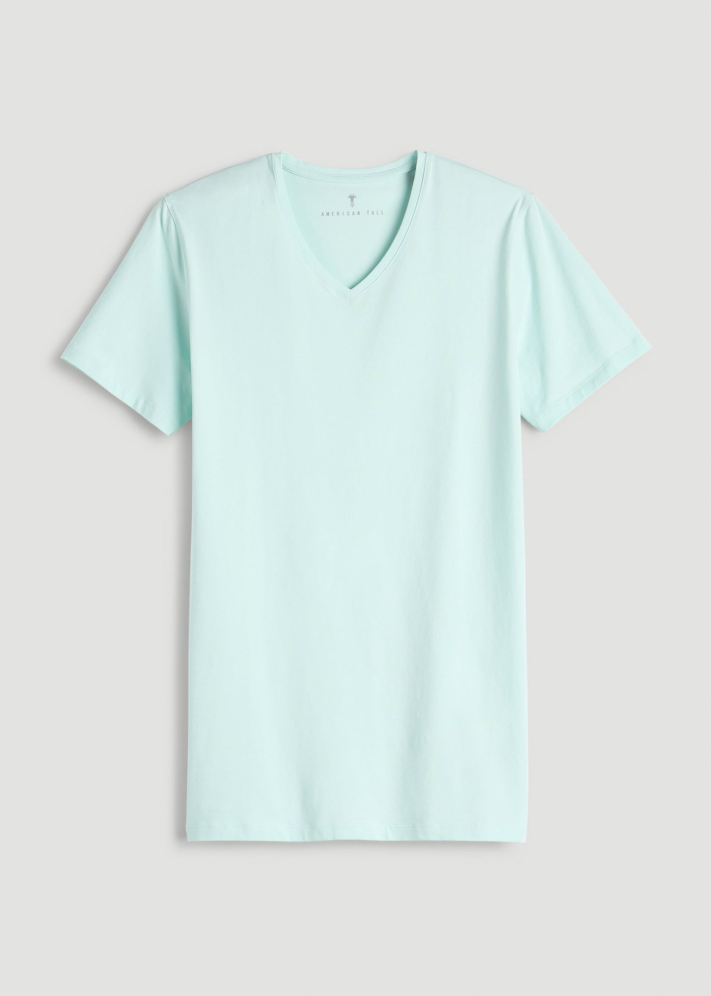 The Essential Slim Fit V-Neck Tee for Tall Men in Opal Blue