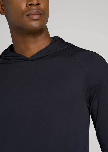 A.T. Performance Training Hoodie for Tall Men in Black
