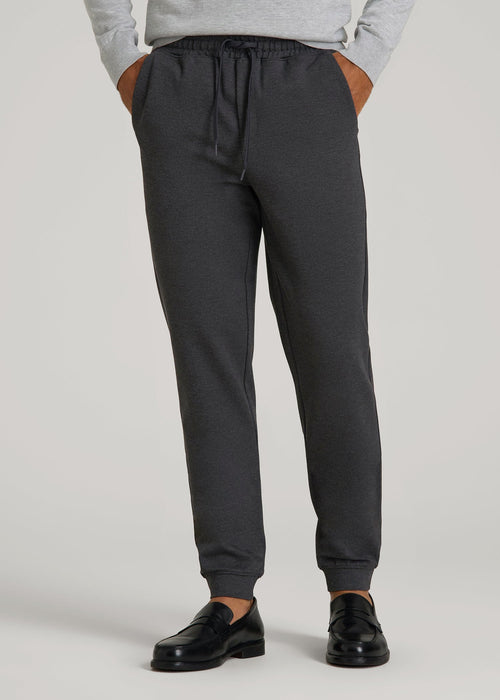 Flex Ponte Jogger for Tall Men in Dark Charcoal Heather