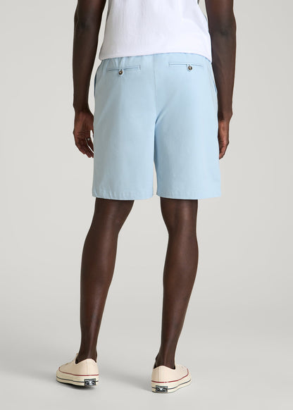 Stretch Commuter Pull-on Short for Tall Men in Ice Blue