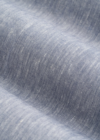Stretch Linen Dress Pants for Tall Men in Navy Linen