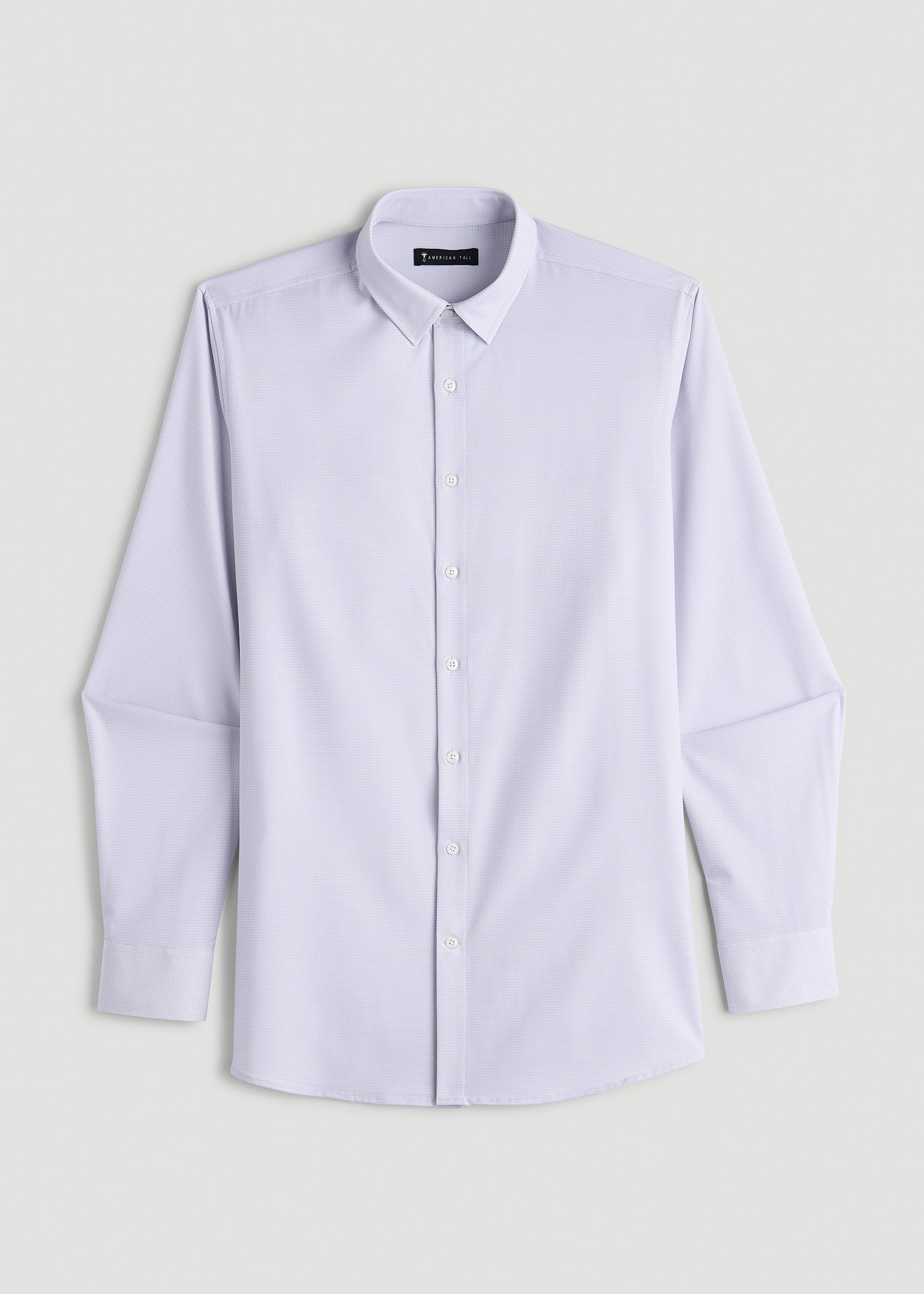 Traveler Stretch Dress Shirt in Light Violet Geometric