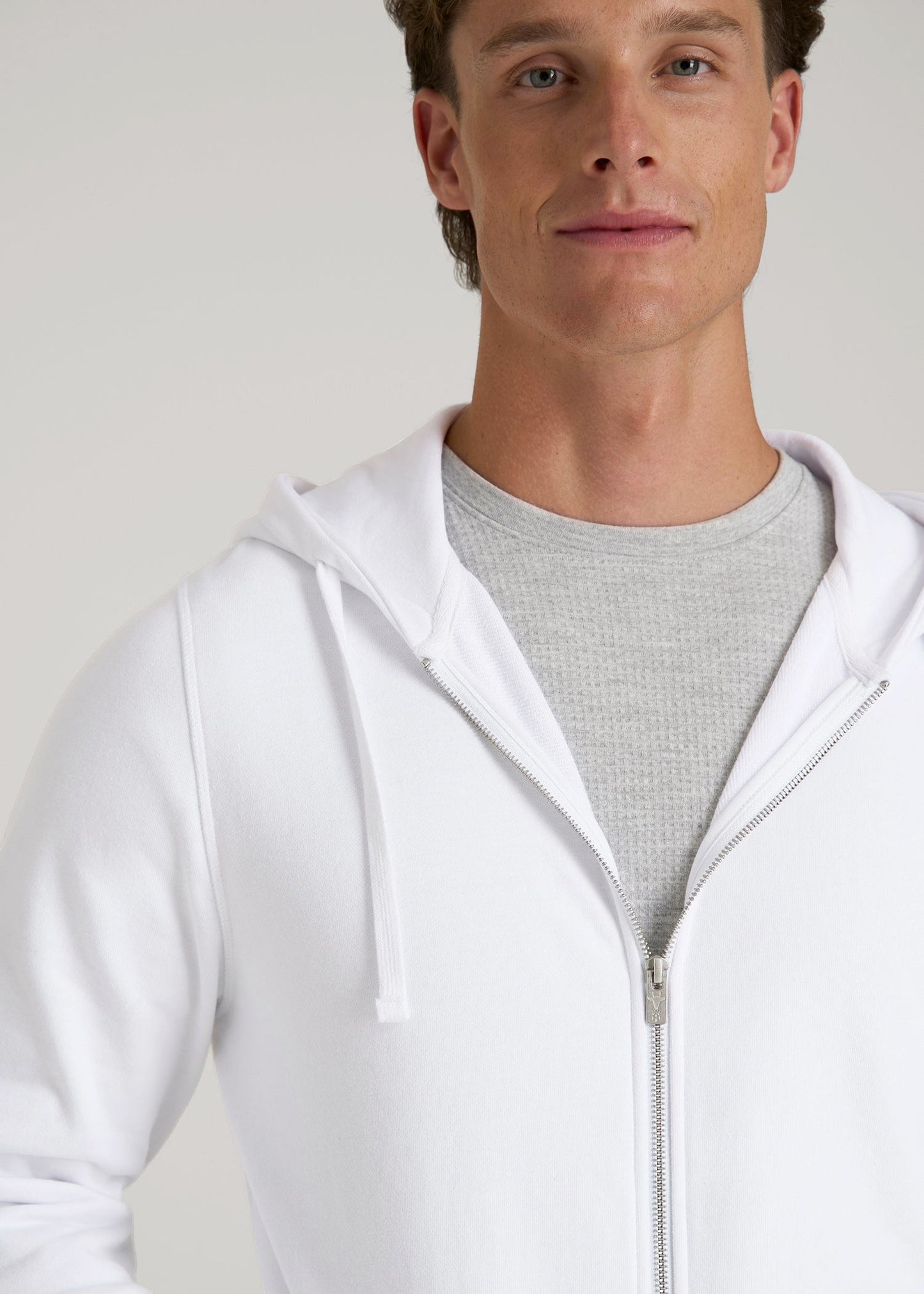 Wearever 2.0 French Terry Full-Zip Hoodie for Tall Men in White