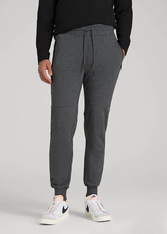 Wearever French Terry Joggers for Tall Men in Charcoal Mix