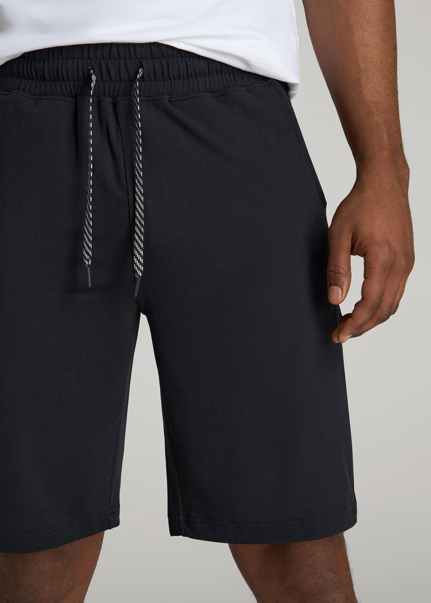 Weekender Stretch Lounge Shorts for Tall Men in Black
