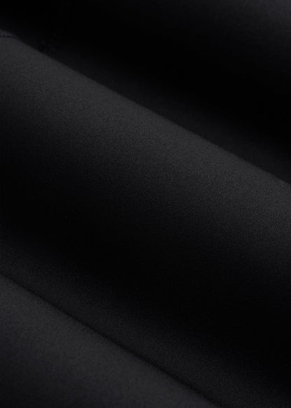 Fitted Hybrid Shorts for Tall Women in Deep Black