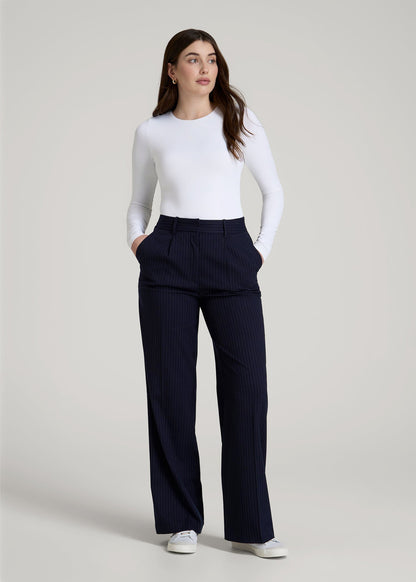 Long Sleeve Bodysuit for Tall Women in Bright White