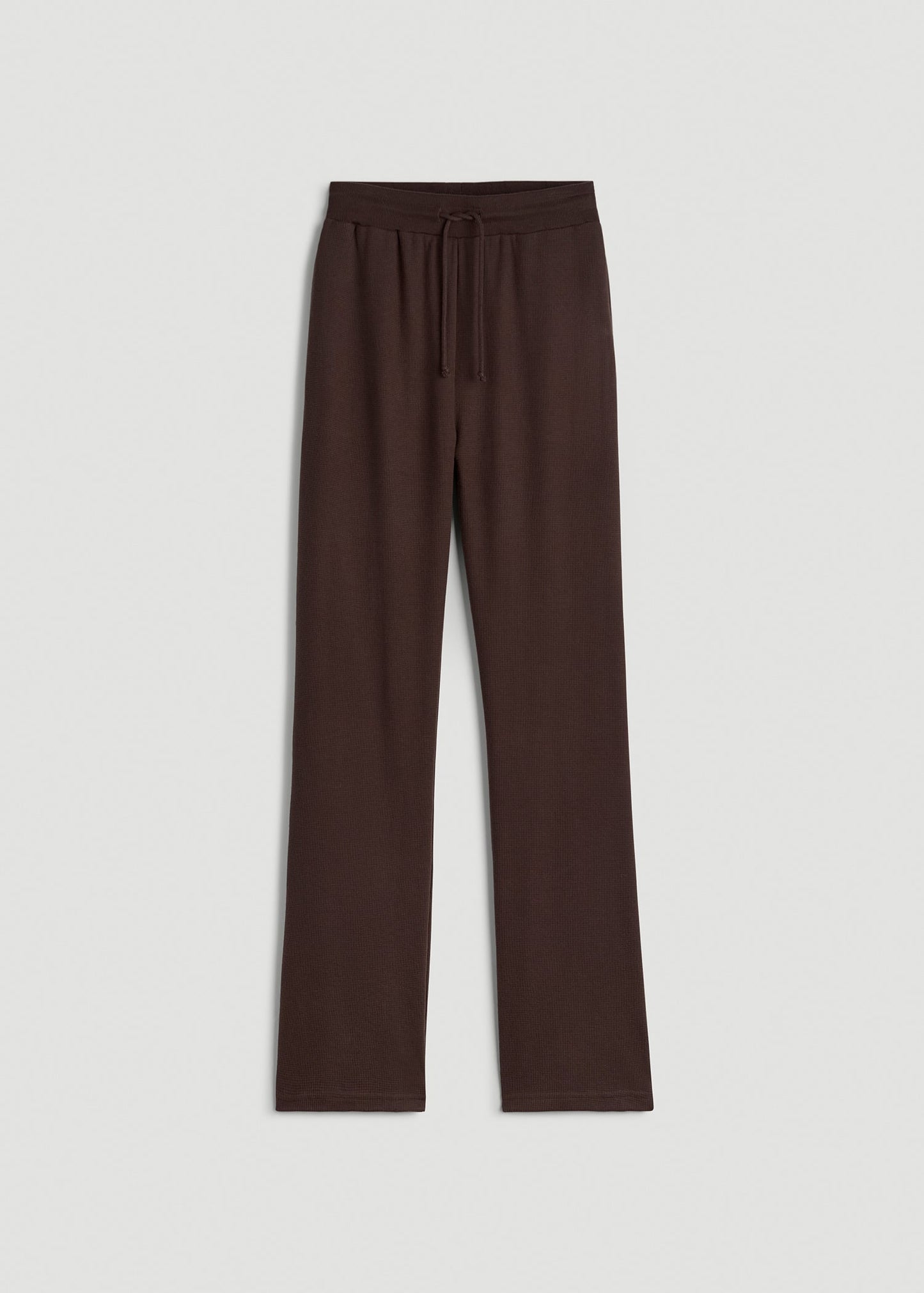 Open-Bottom Waffle Lounge Pants for Tall Women in Espresso