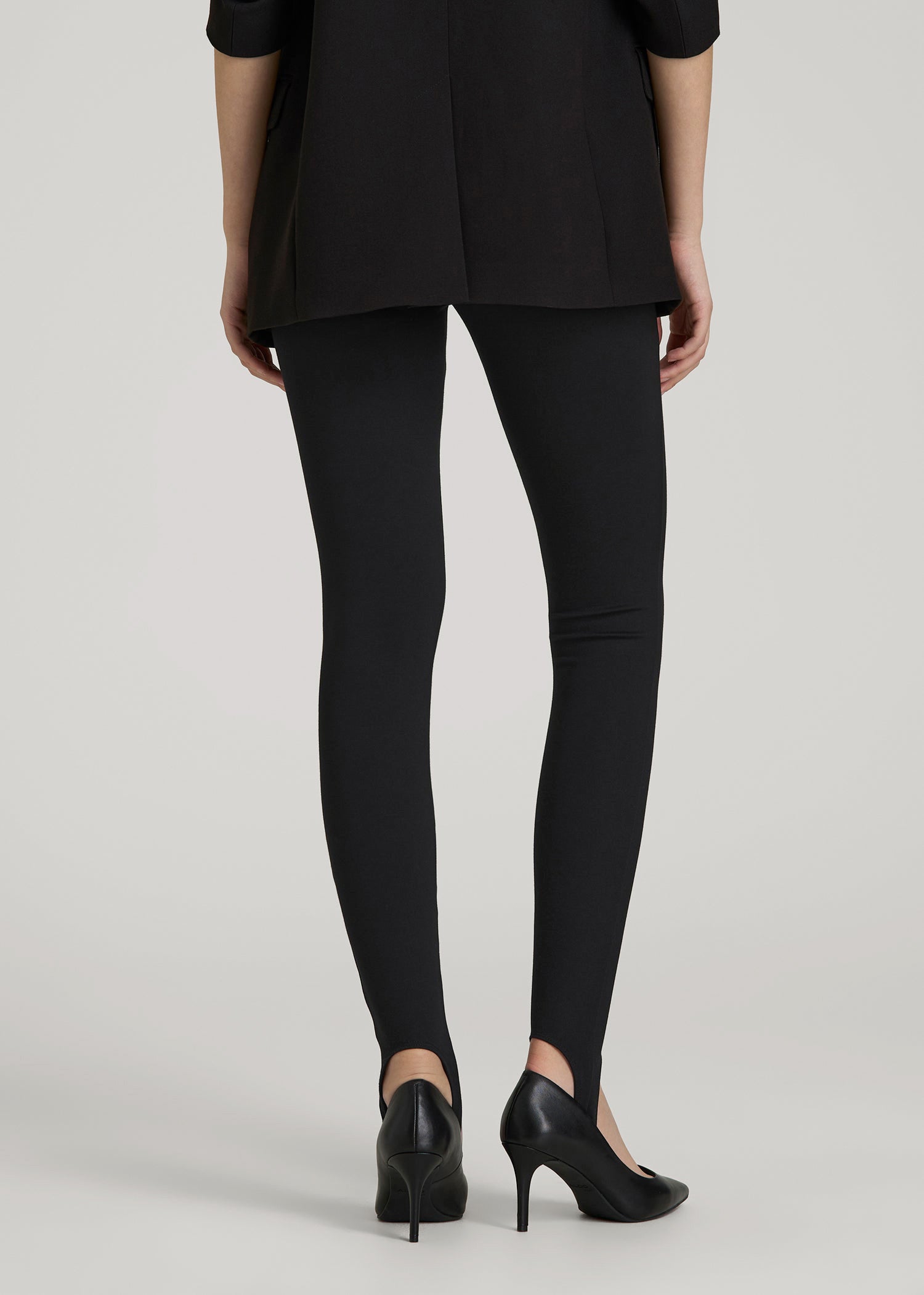 Flex Ponte Stirrup Pants for Tall Women in Black