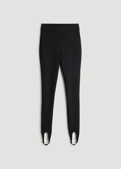 Flex Ponte Stirrup Pants for Tall Women in Black