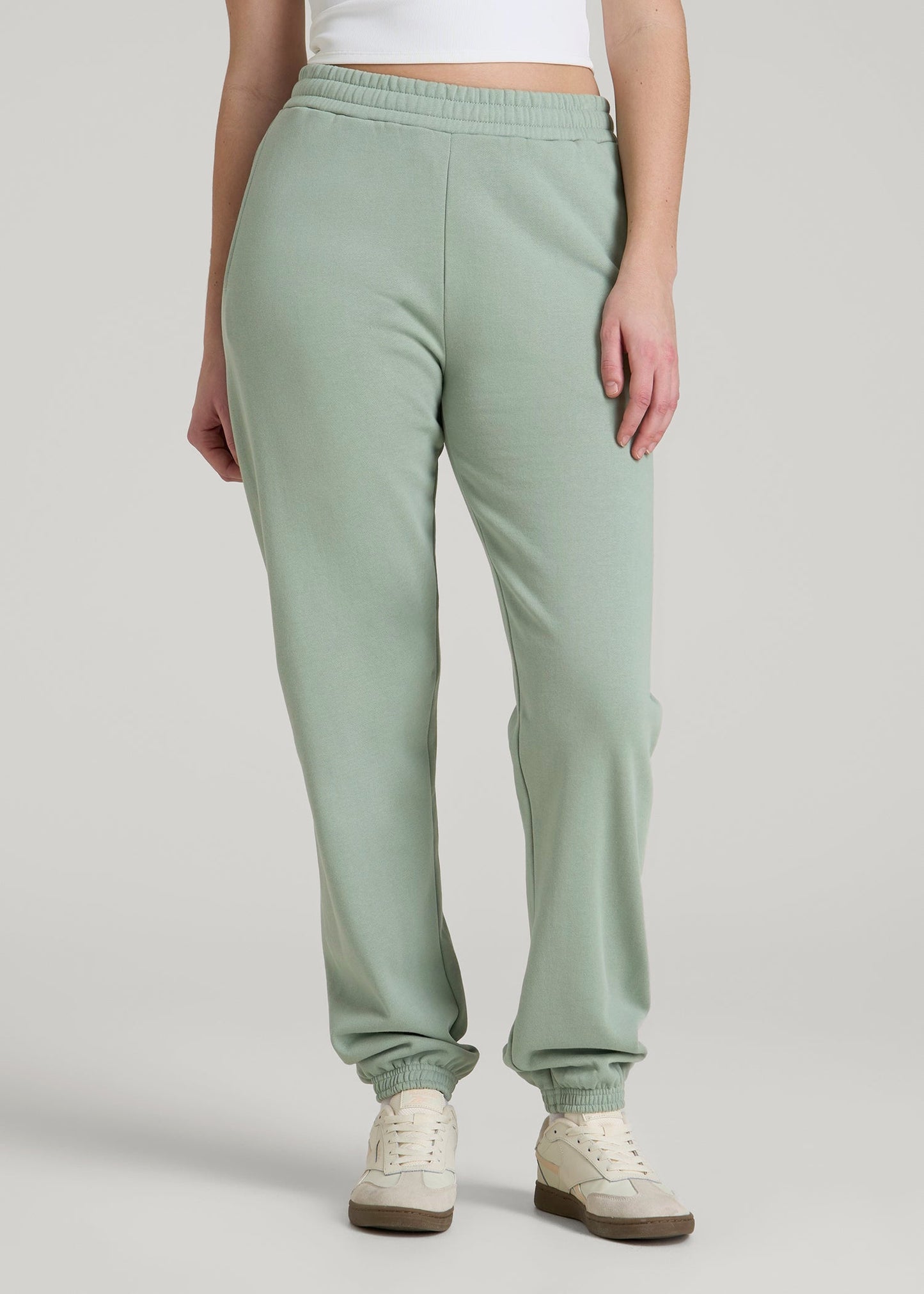 Wearever Fleece Relaxed Sweatpants for Tall Women in Seagrass