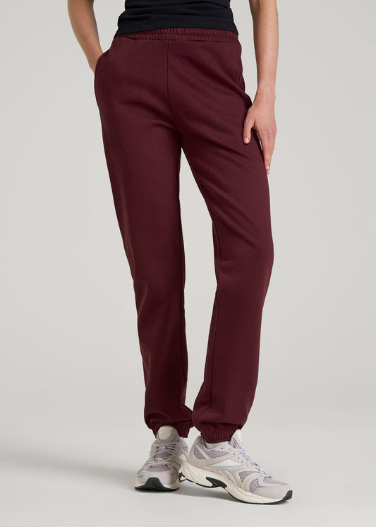 Wearever Fleece Relaxed Sweatpants for Tall Women in Tawny Port