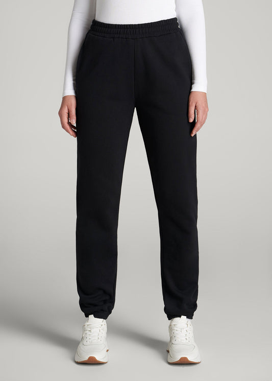 Wearever Fleece Relaxed Sweatpants for Tall Women in Black