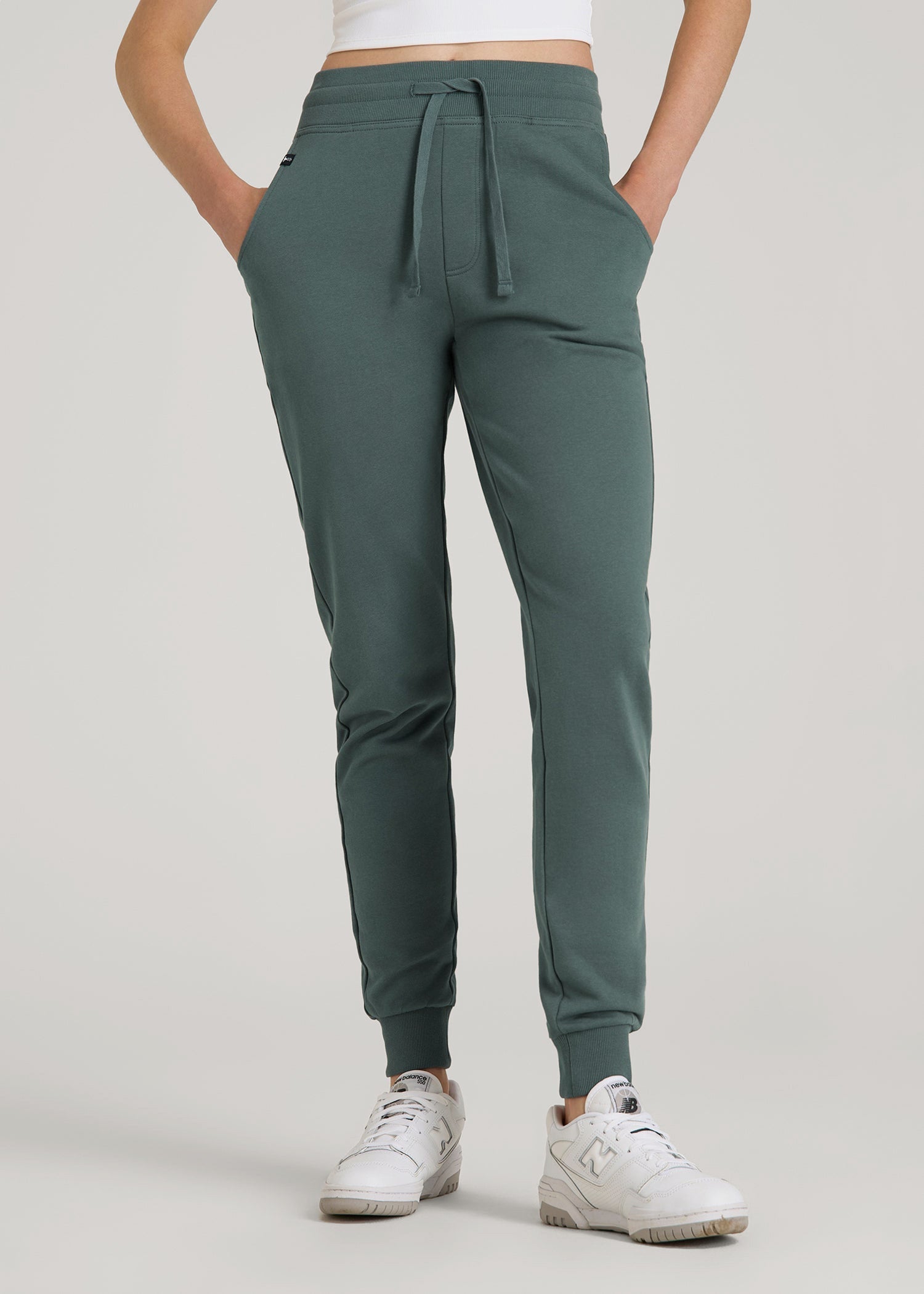 Wearever 2.0 French Terry Joggers for Tall Women in Balsam Green