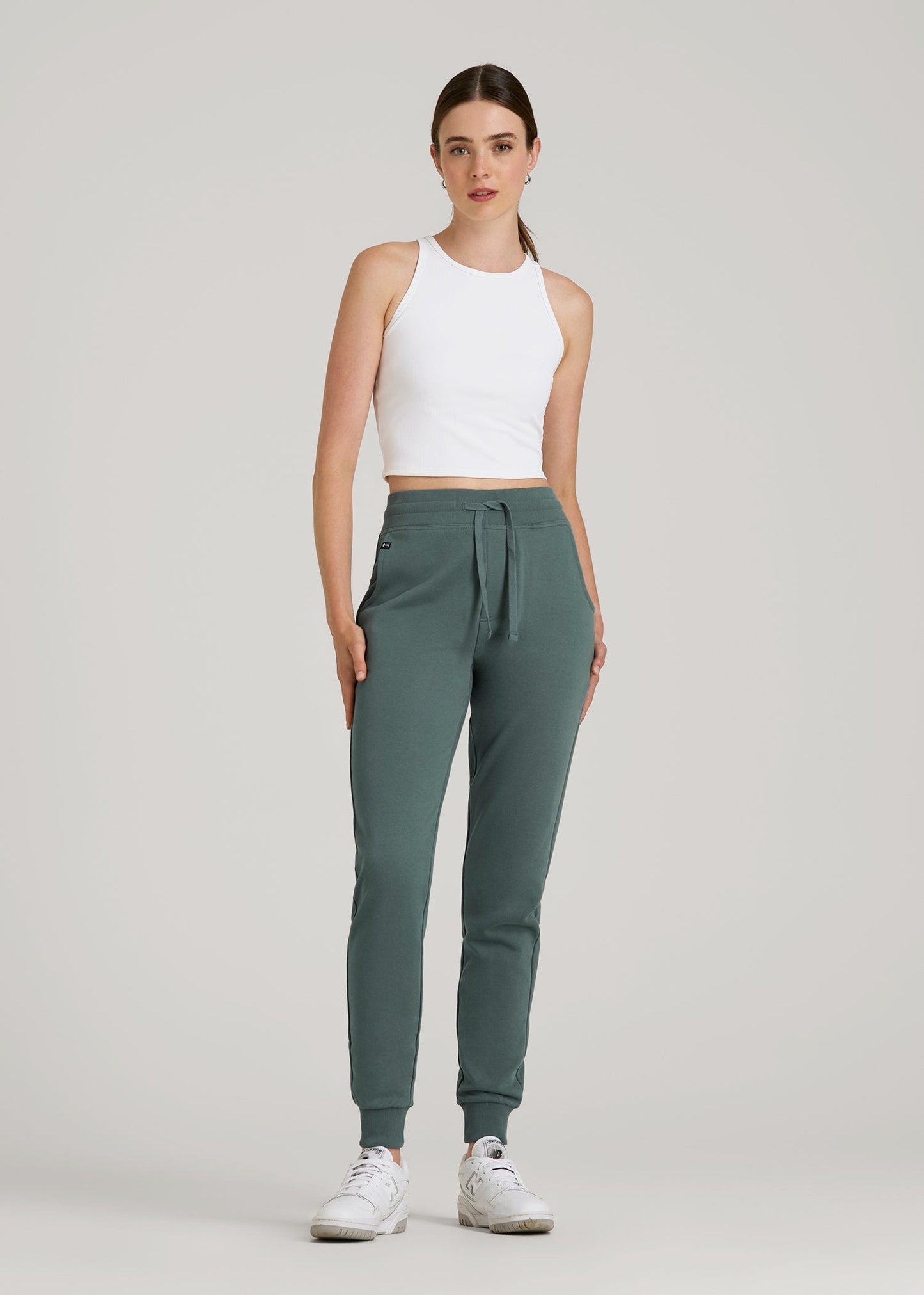 Wearever 2.0 French Terry Joggers for Tall Women in Balsam Green