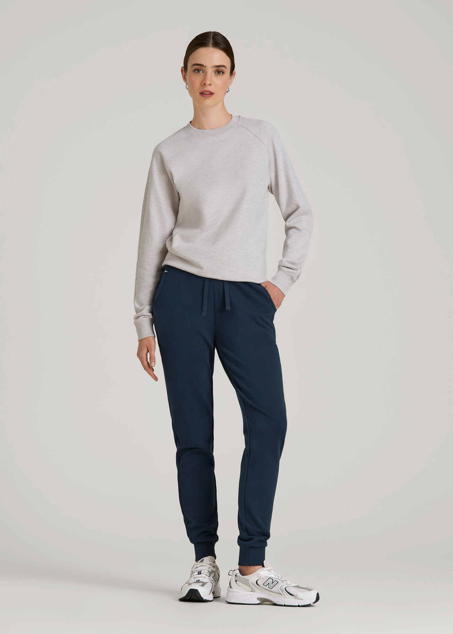 Wearever 2.0 French Terry Joggers for Tall Women in Navy Blue