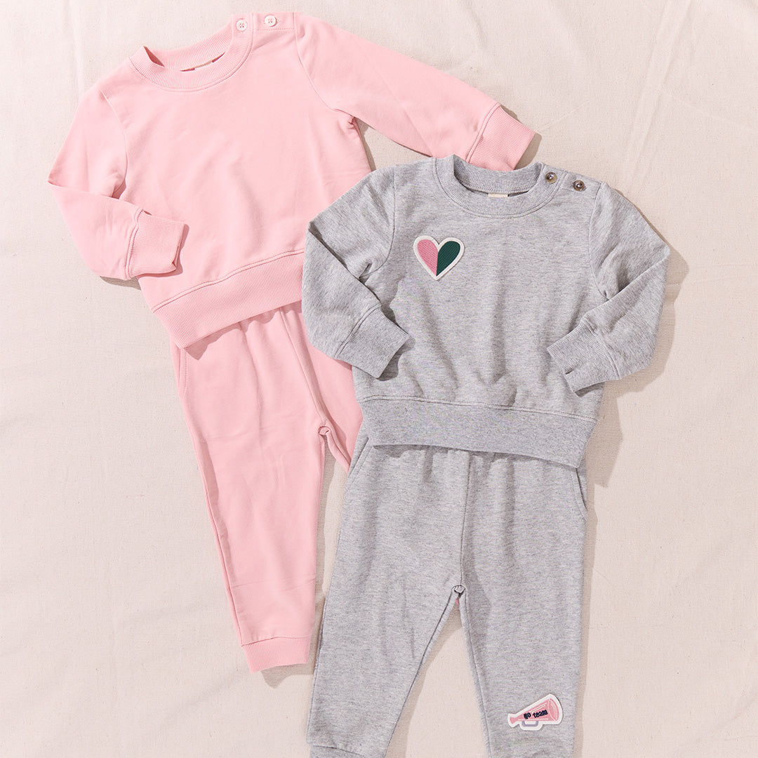 Baby Jax Jogger Set - Powder Pink
