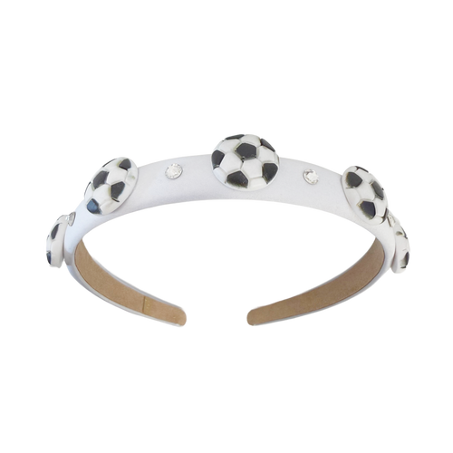 White Soccer Headband