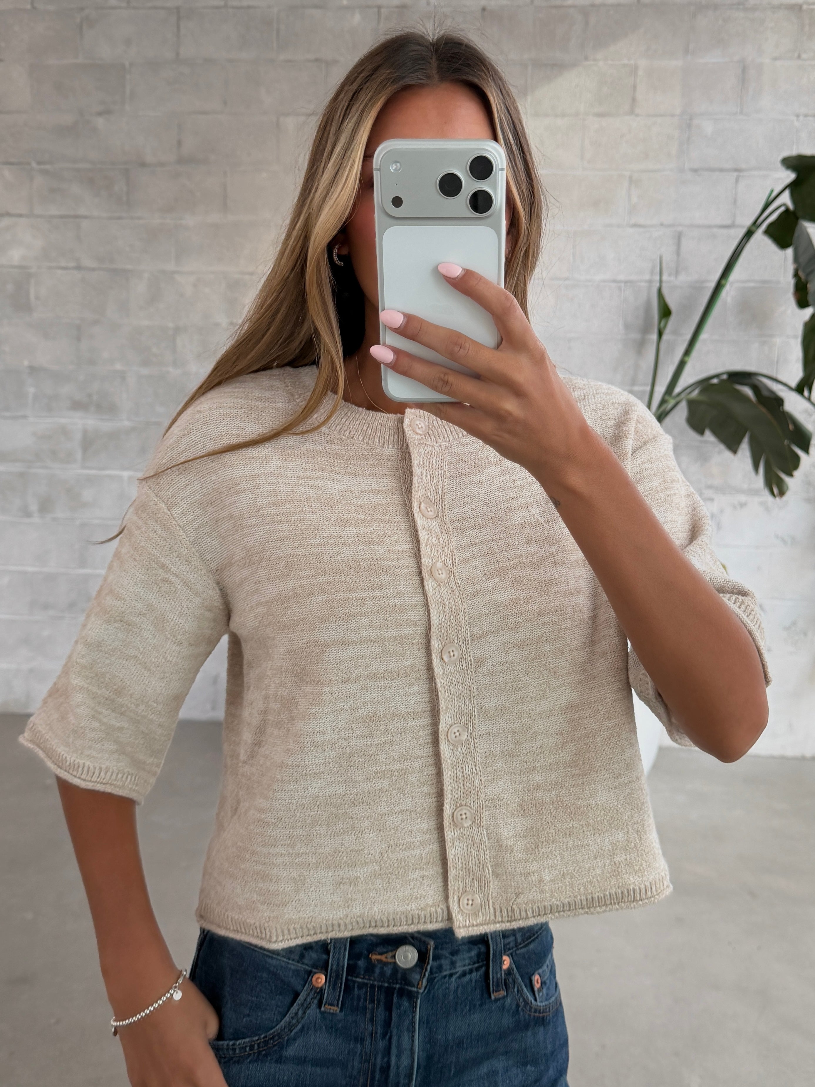 GENTLE FAWN Genevieve Button Front Knit Top