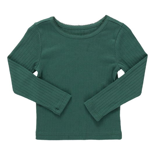 Seesaw Long Sleeve Rib T-shirt - Pine