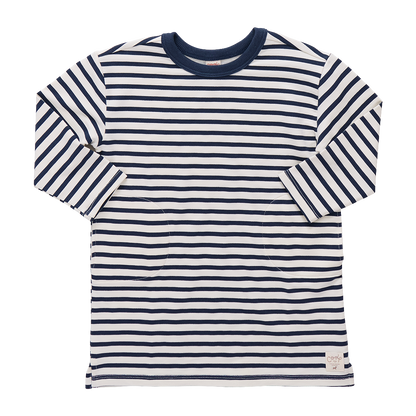 Hopscotch Long Sleeve Dress - Navy Stripe