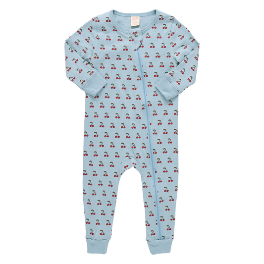 Baby Zip Romper - Cherries
