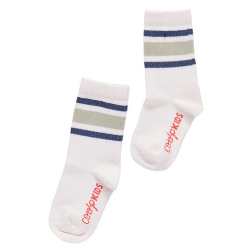 Scooter Tube Sock - Blue Green Stripe