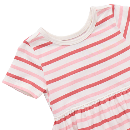 Sunny Dress - Pink and Red Stripe