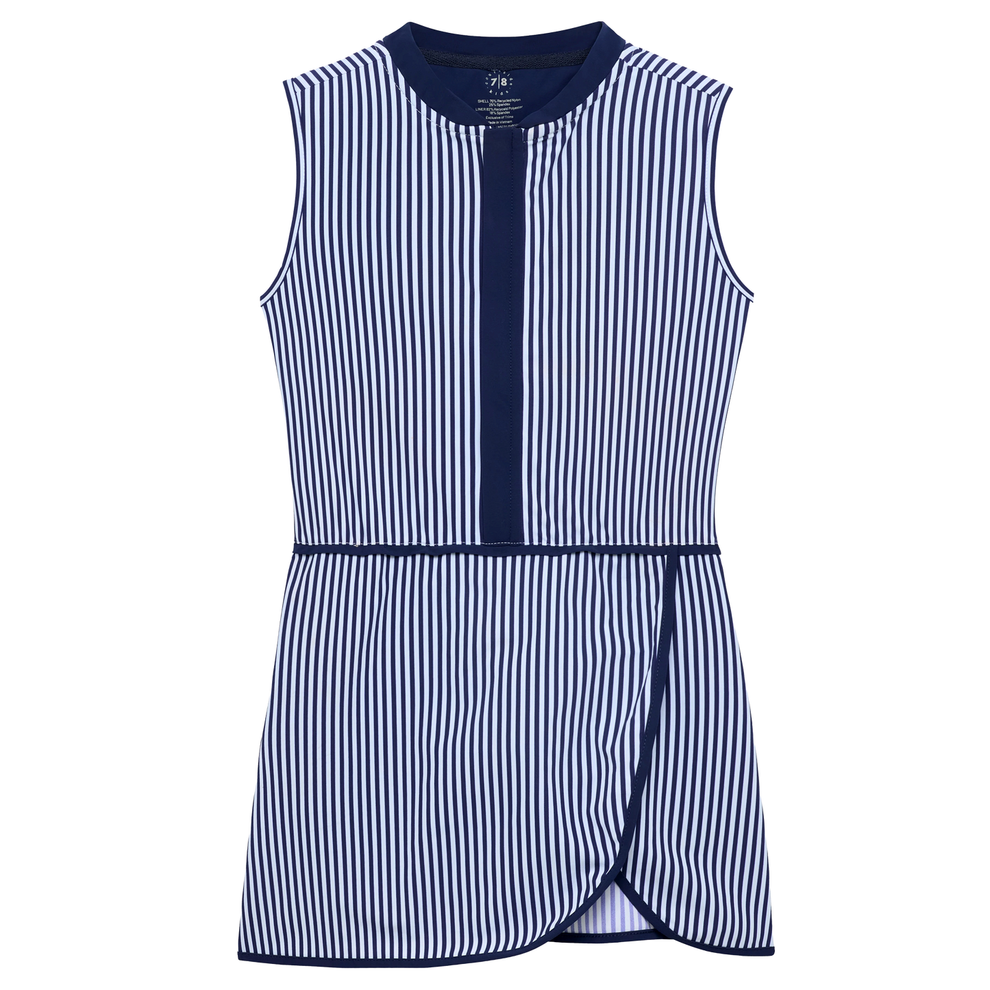Tennis Dress - Navy Thin Stripe
