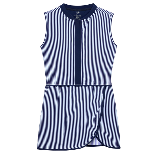 Tennis Dress - Navy Thin Stripe