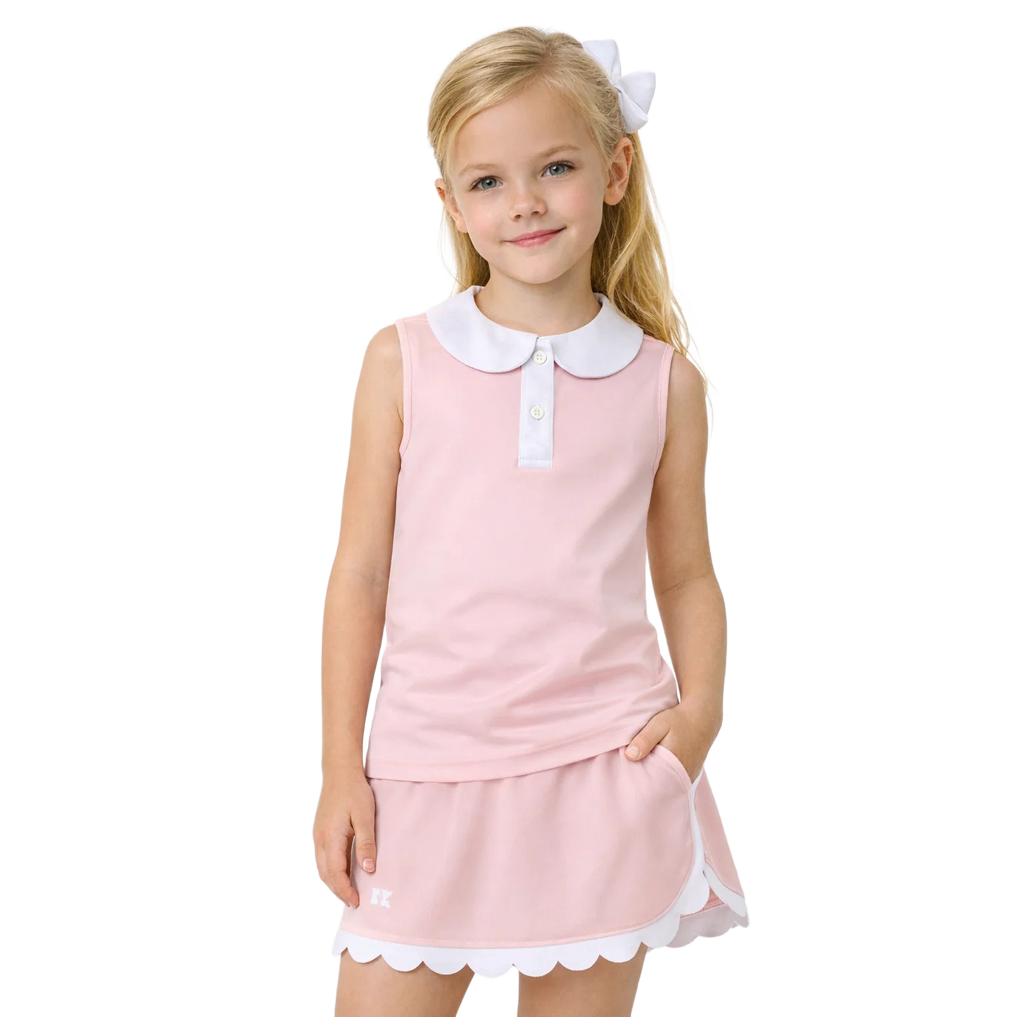 Girly Girl Tank - Pink and White