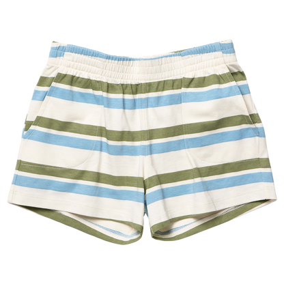 Sandbox Short - Green and Blue Stripe
