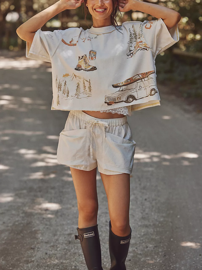 FREE PEOPLE Mountain View Graphic Tee