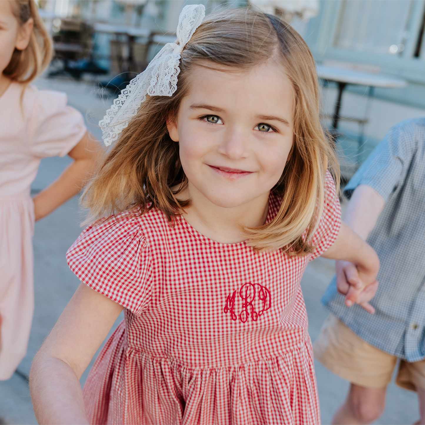 Girls Breyton Dress - Red Gingham