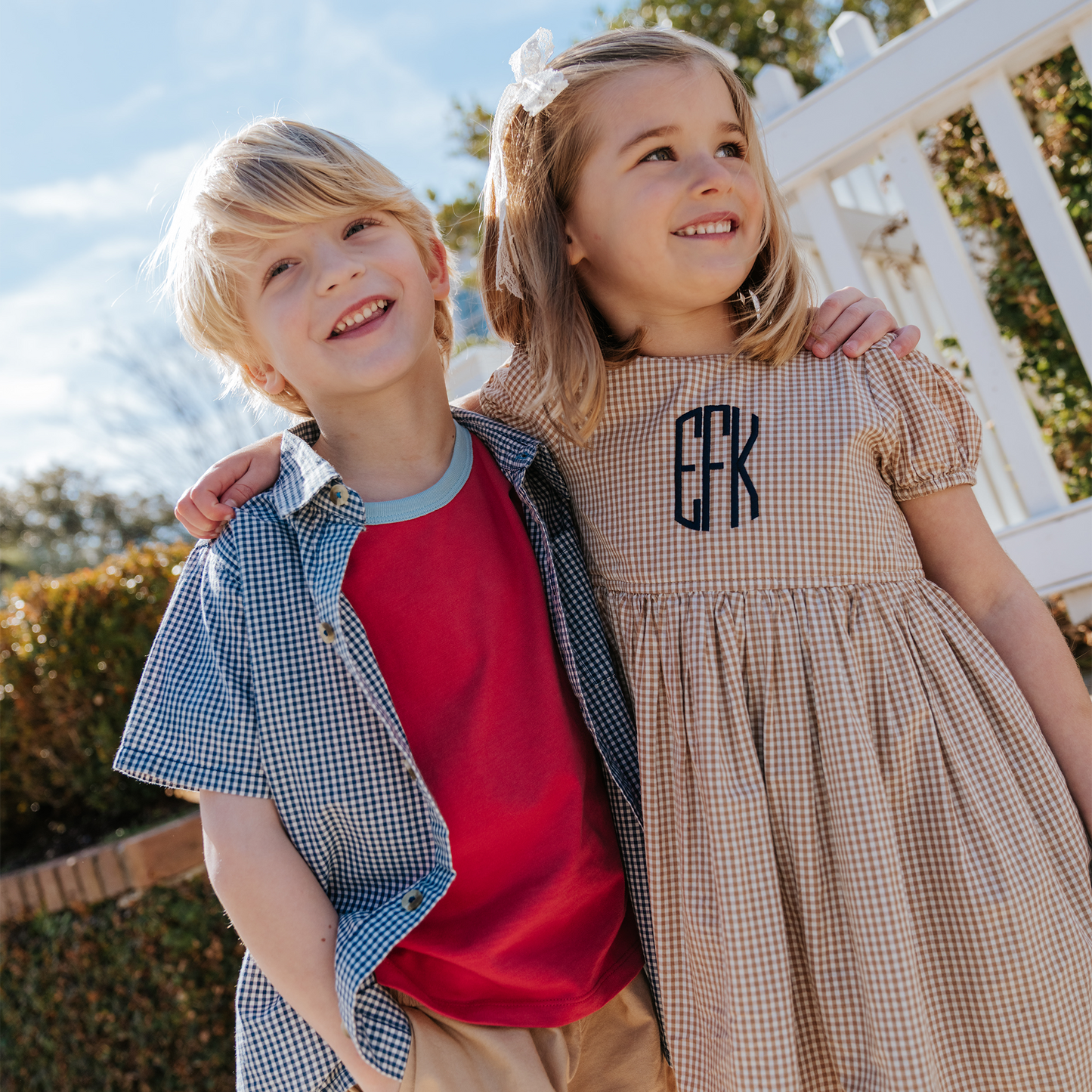 Girls Breyton Dress - Cocoa Gingham
