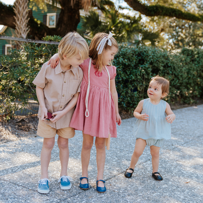 Girls Breyton Dress - Navy Gingham