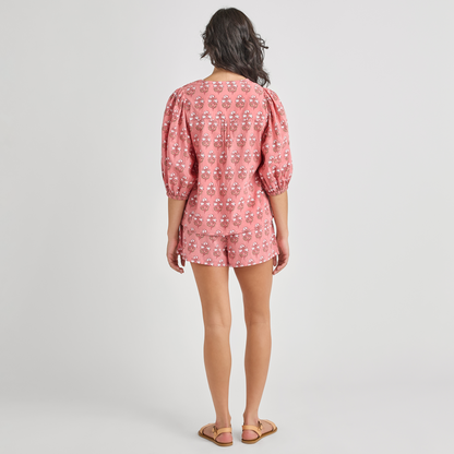 Womens Theodore Short - Pink Strawflower